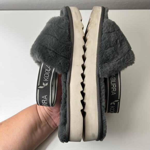 Koolaburra Women's Fuzz'n II Slippers Size 8 Faux Fur Casual Plush Neutral - Picture 6 of 8